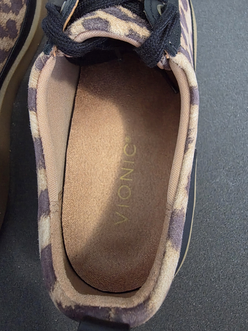 Leopard Print Platform Sneakers - Women's Casual Fashion - Picture 6 of 9